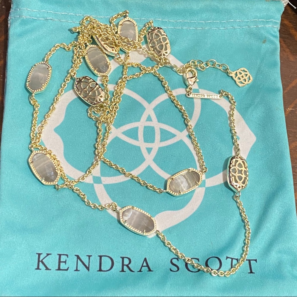 Kendra Scott gold/catseye slate Kellie necklace